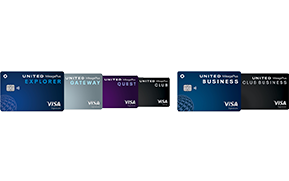 United (Service Mark) Explorer Card, United Gateway (Service Mark) Card, United Quest (Service Mark) Card, United Club (Service Mark) Infinite Card, United (Service Mark) Business Card, United Club (Service Mark) Business Card